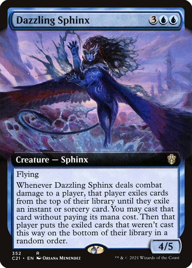 Dazzling Sphinx - [Extended Art] Commander 2021 (C21)