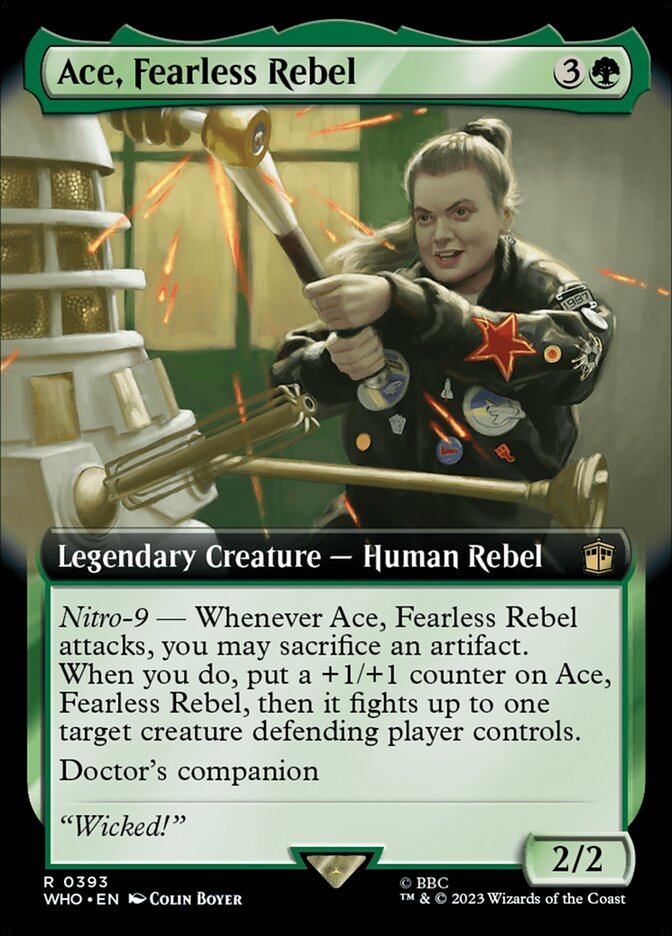 Ace, Fearless Rebel - [Foil, Extended Art] Doctor Who (WHO)