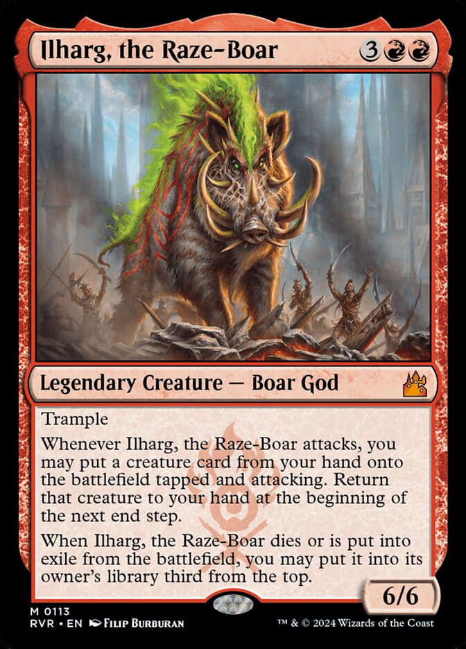Ilharg, the Raze-Boar - [Foil] Ravnica Remastered (RVR)