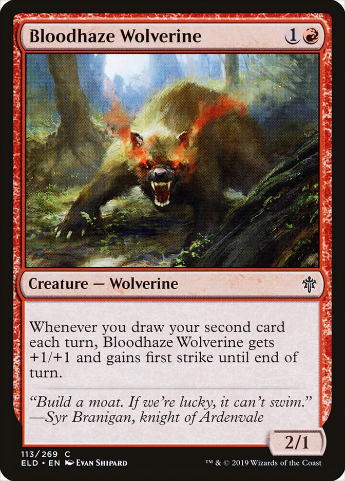 Bloodhaze Wolverine - Throne of Eldraine (ELD)