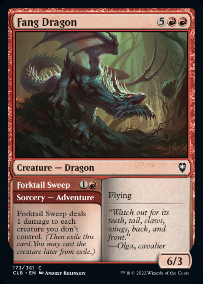 Fang Dragon // Forktail Sweep - [Foil] Commander Legends: Battle for Baldur's Gate (CLB)