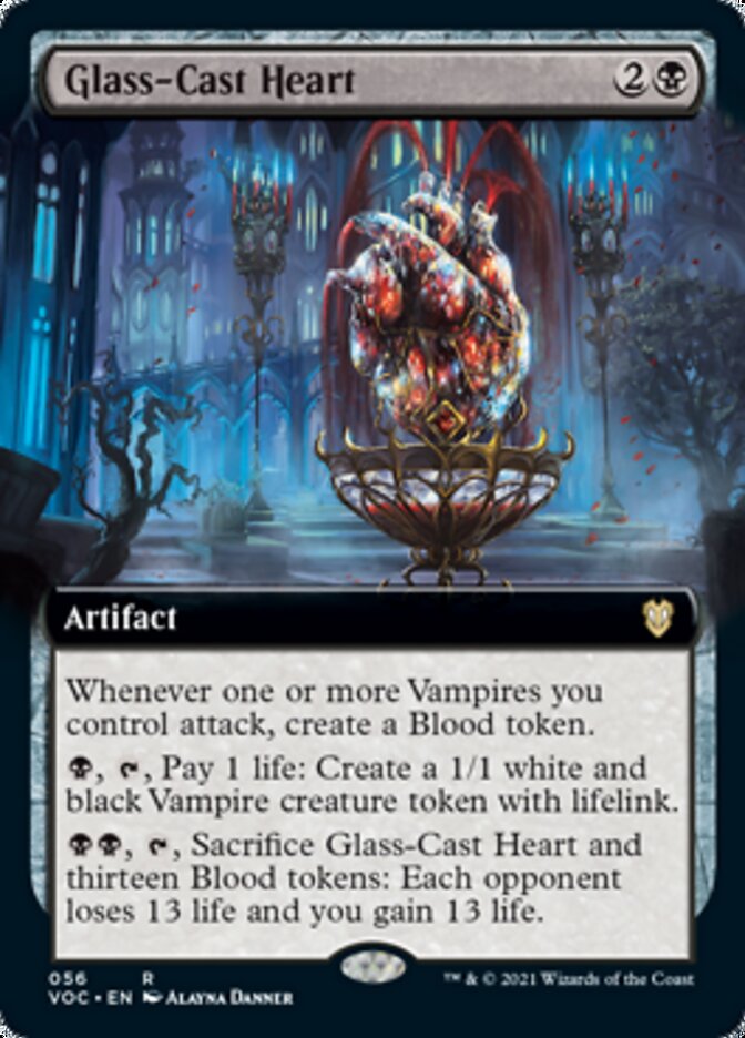 Glass-Cast Heart - [Foil, Extended Art] Crimson Vow Commander (VOC)
