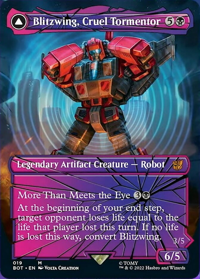 Blitzwing, Cruel Tormentor // Blitzwing, Adaptive Assailant - [Foil, Shattered Glass] Transformers (BOT)