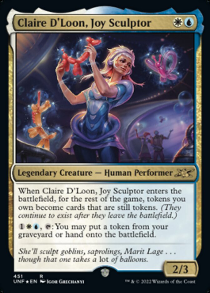 Claire D'Loon, Joy Sculptor - [Galaxy Foil] Unfinity (UNF)