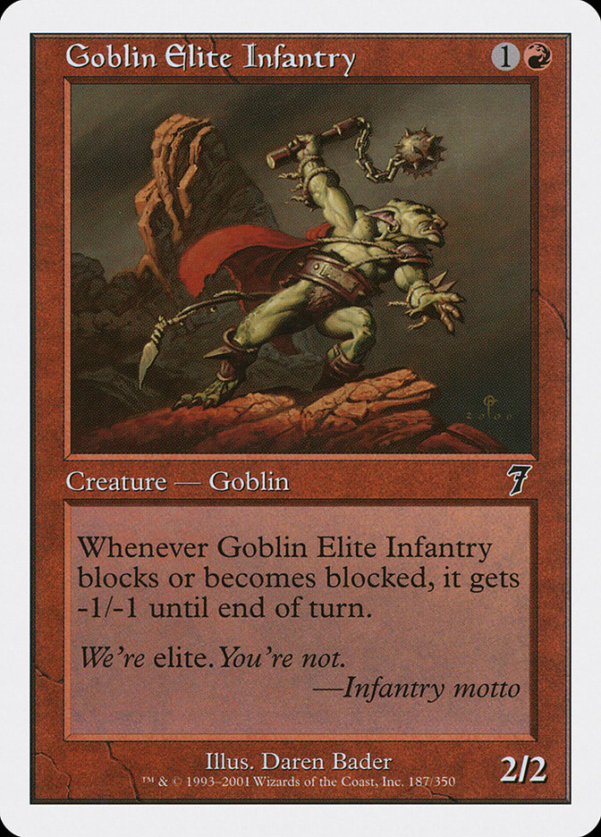 Goblin Elite Infantry - [Foil] Seventh Edition (7ED)
