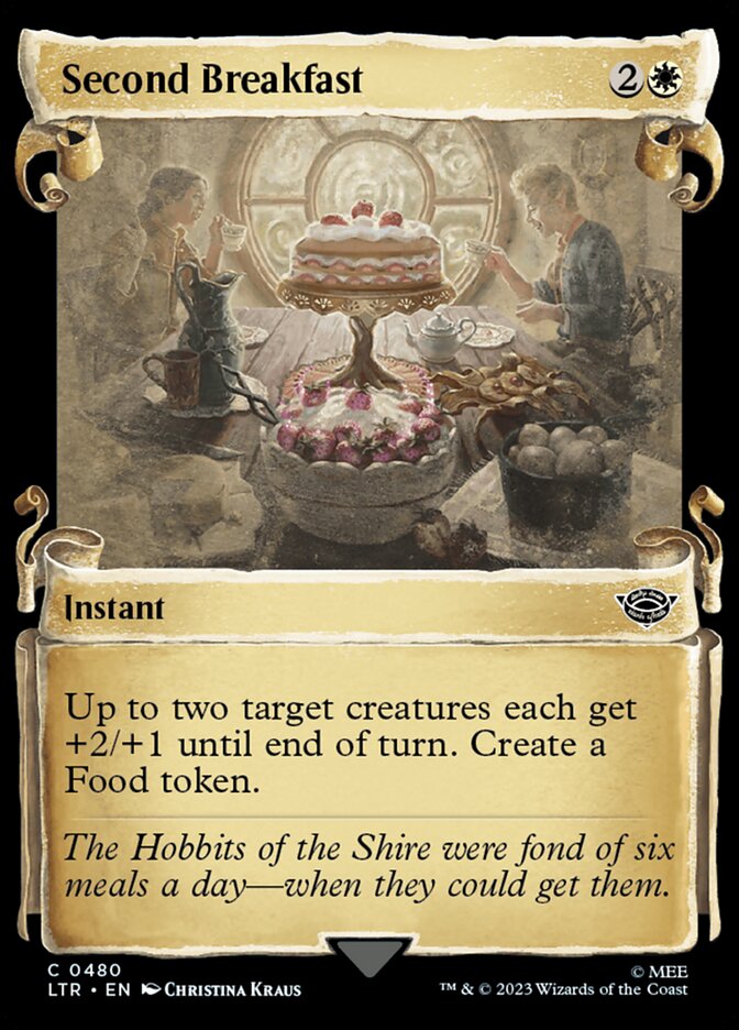 Second Breakfast - [Foil, Showcase Scroll] The Lord of the Rings: Tales of Middle-earth (LTR)