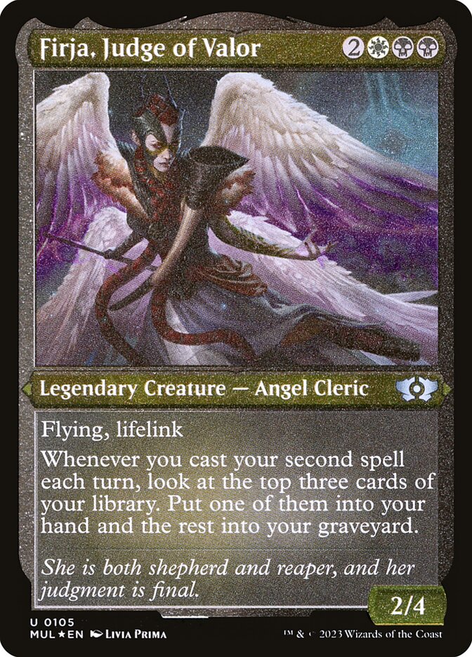 Firja, Judge of Valor - [Etched Foil] Multiverse Legends (MUL)