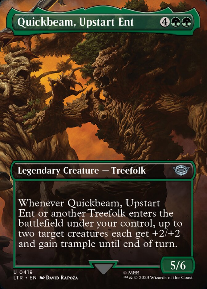 Quickbeam, Upstart Ent - [Foil, Borderless] The Lord of the Rings: Tales of Middle-earth (LTR)