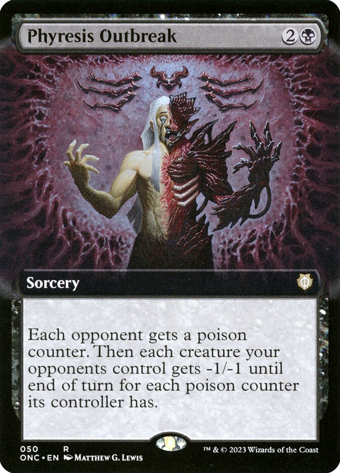 Phyresis Outbreak - [Foil, Extended Art] Phyrexia: All Will Be One Commander (ONC)