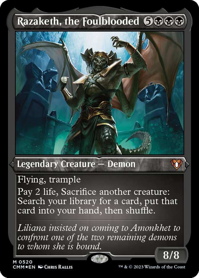 Razaketh, the Foulblooded - [Etched Foil] Commander Masters (CMM)