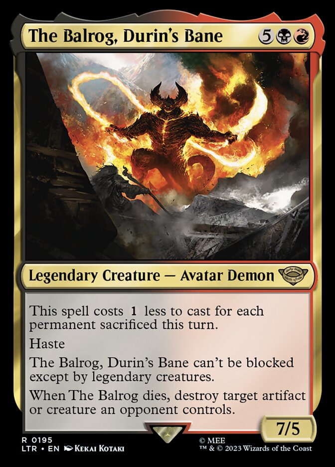 The Balrog, Durin's Bane - [Foil] The Lord of the Rings: Tales of Middle-earth (LTR)