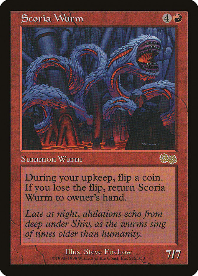Scoria Wurm - [Retro Frame] Urza's Saga (USG)