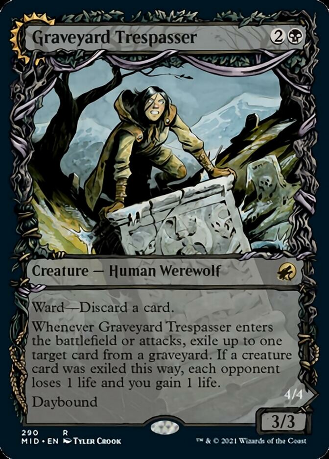 Graveyard Trespasser // Graveyard Glutton - [Showcase] Innistrad: Midnight Hunt (MID)