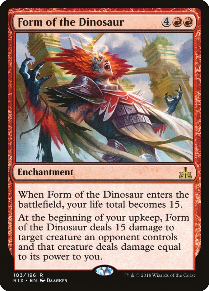 Form of the Dinosaur - [Foil] Rivals of Ixalan (RIX)