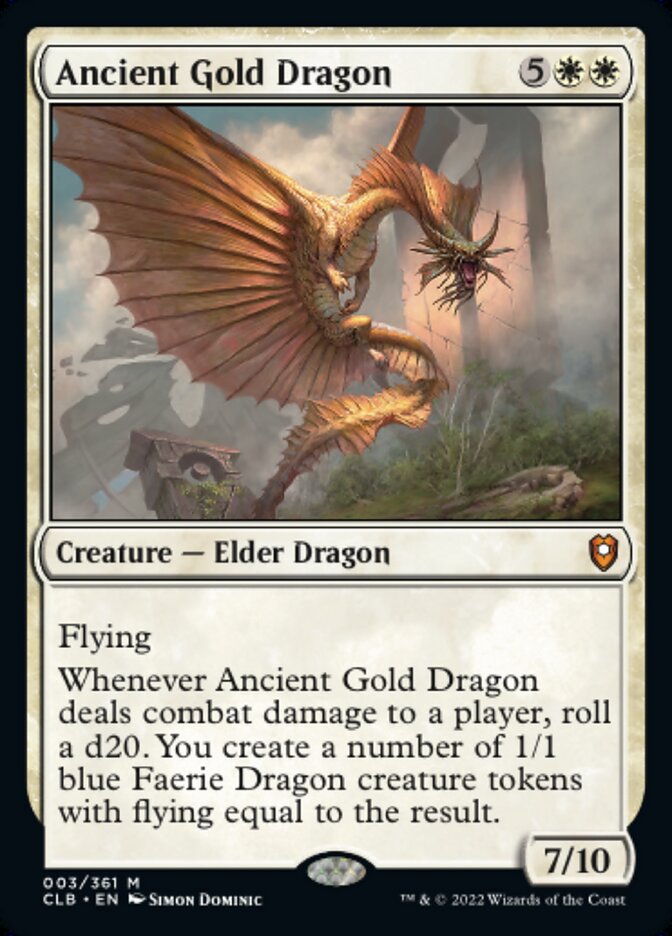 Ancient Gold Dragon - [Foil] Commander Legends: Battle for Baldur's Gate (CLB)