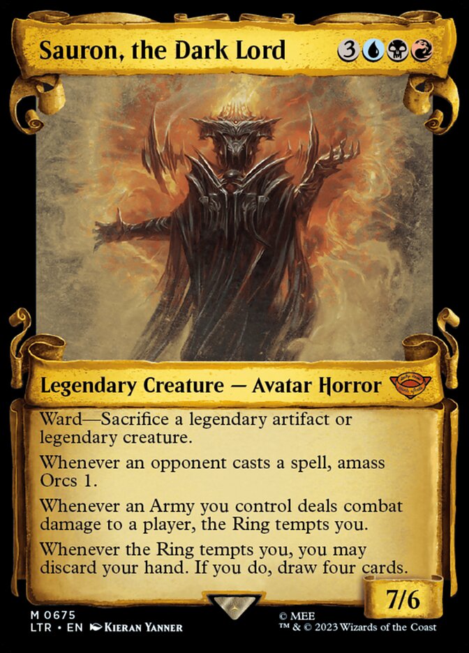 Sauron, the Dark Lord - [Foil, Showcase Scroll] The Lord of the Rings: Tales of Middle-earth (LTR)