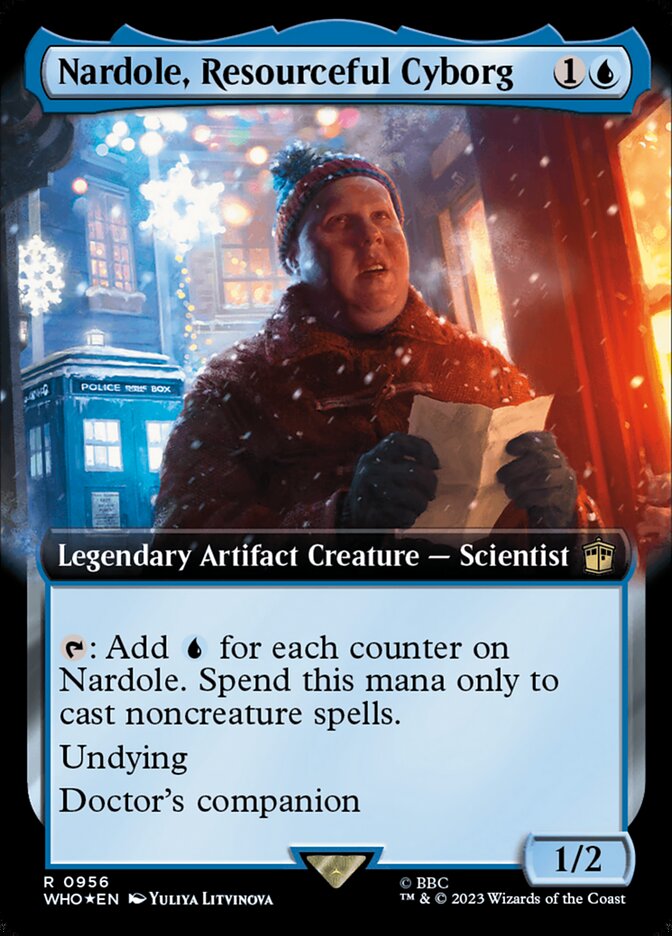 Nardole, Resourceful Cyborg - [Surge Foil, Extended Art] Doctor Who (WHO)