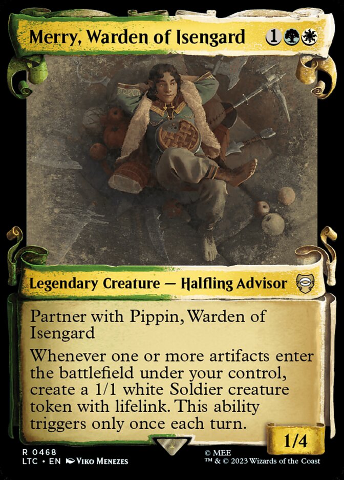 Merry, Warden of Isengard - [Foil, Showcase Scroll] Tales of Middle-earth Commander (LTC)