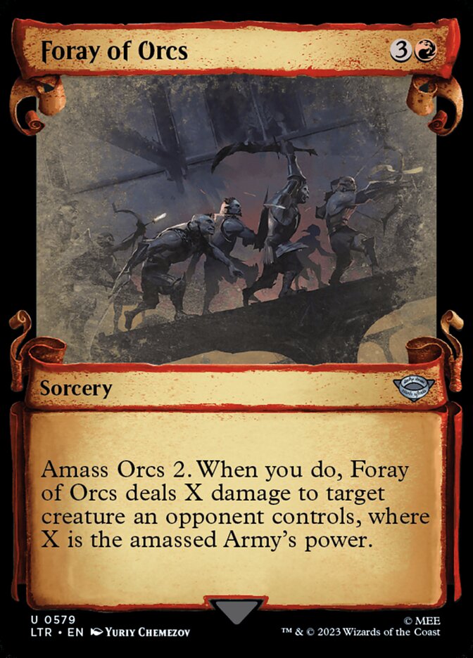 Foray of Orcs - [Foil, Showcase Scroll] The Lord of the Rings: Tales of Middle-earth (LTR)