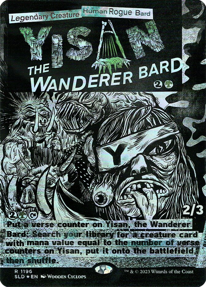 Yisan, the Wanderer Bard (1196) - [Foil, Borderless] Secret Lair Drop (SLD)