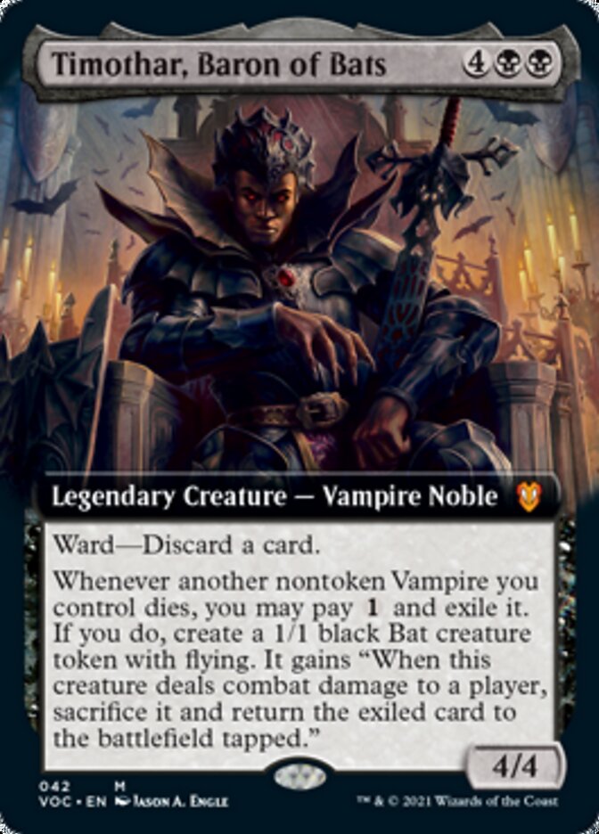 Timothar, Baron of Bats - [Foil, Extended Art] Crimson Vow Commander (VOC)