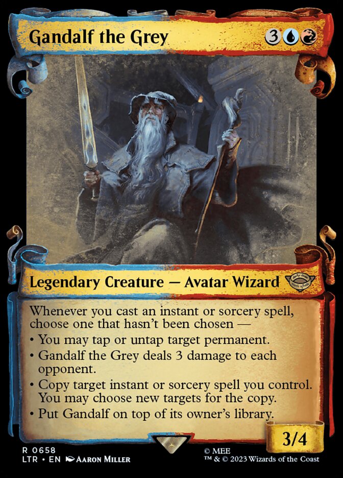 Gandalf the Grey - [Foil, Showcase Scroll] The Lord of the Rings: Tales of Middle-earth (LTR)