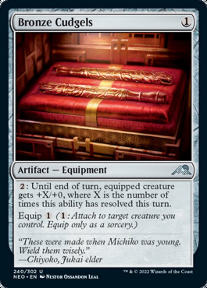 Bronze Cudgels - [Foil] Kamigawa: Neon Dynasty (NEO)