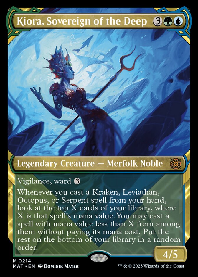 Kiora, Sovereign of the Deep - [Halo Foil, Showcase] March of the Machine: The Aftermath (MAT)