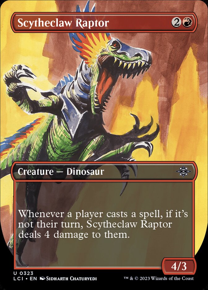 Scytheclaw Raptor - [Foil, Borderless] The Lost Caverns of Ixalan (LCI)
