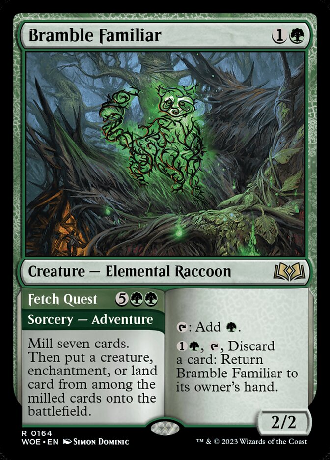 Bramble Familiar // Fetch Quest - [Foil] Wilds of Eldraine (WOE)