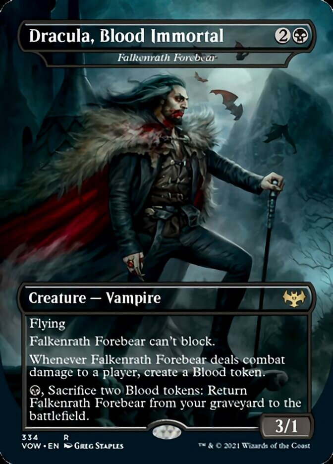 Dracula, Blood Immortal - Falkenrath Forebear - [Borderless] Innistrad: Crimson Vow (VOW)