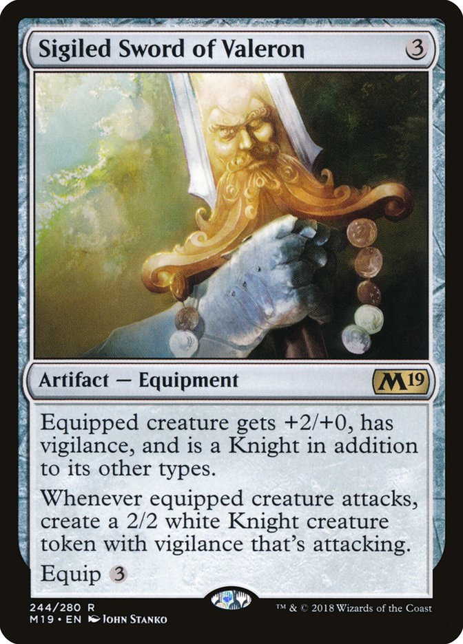 Sigiled Sword of Valeron - [Foil] Core Set 2019 (M19)