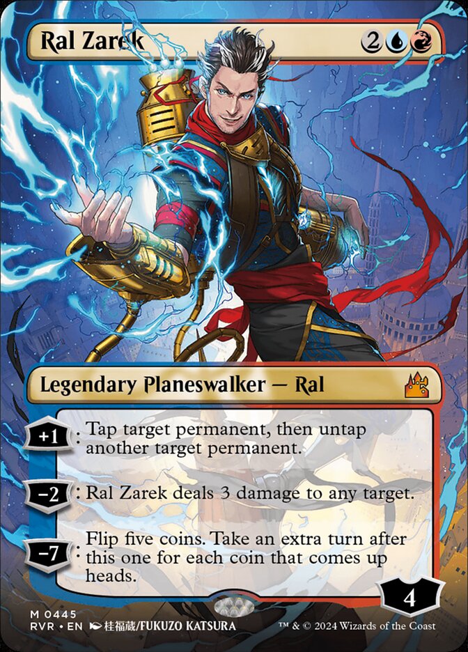 Ral Zarek - [Foil, Borderless] Ravnica Remastered (RVR)