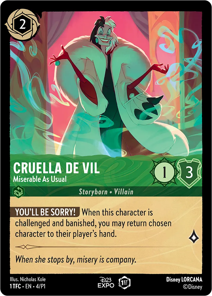 Cruella De Vil - Miserable As Usual - [Foil, D23 Promo] Promo (P1)