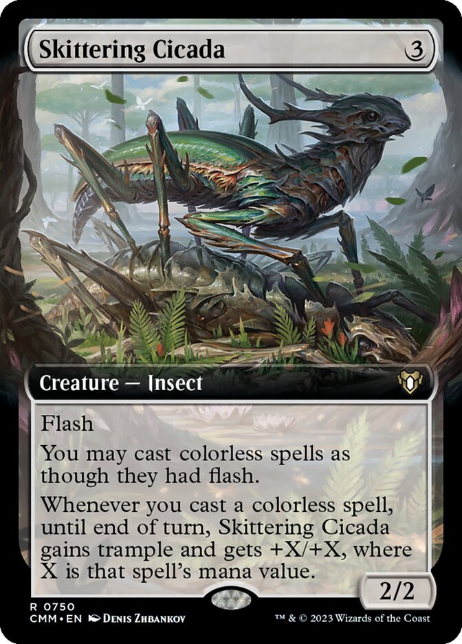 Skittering Cicada - [Extended Art] Commander Masters (CMM)