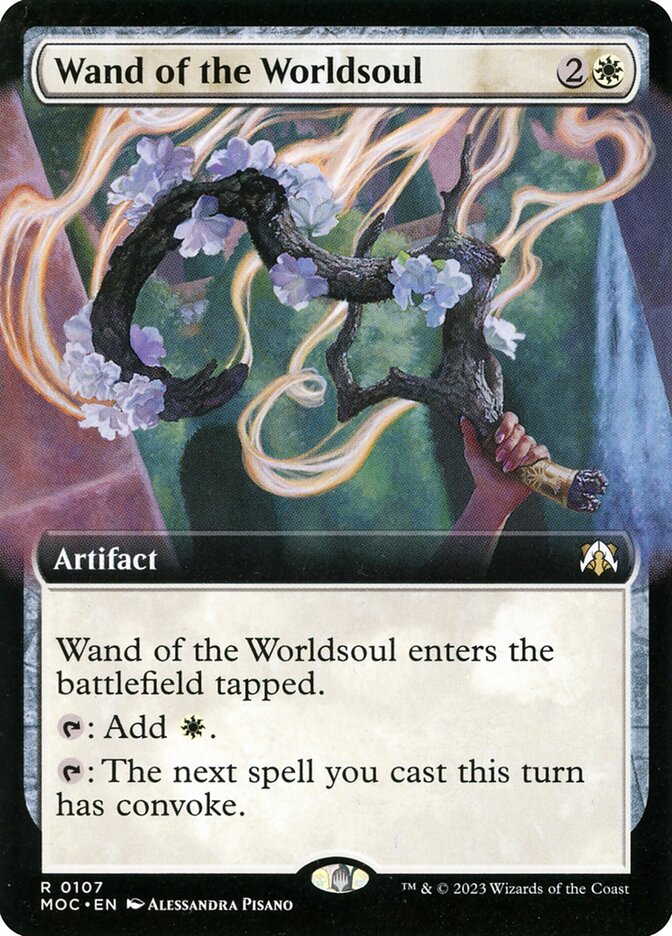 Wand of the Worldsoul - [Foil, Extended Art] March of the Machine Commander (MOC)