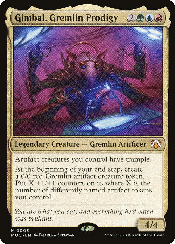 Gimbal, Gremlin Prodigy - [Foil] March of the Machine Commander (MOC)