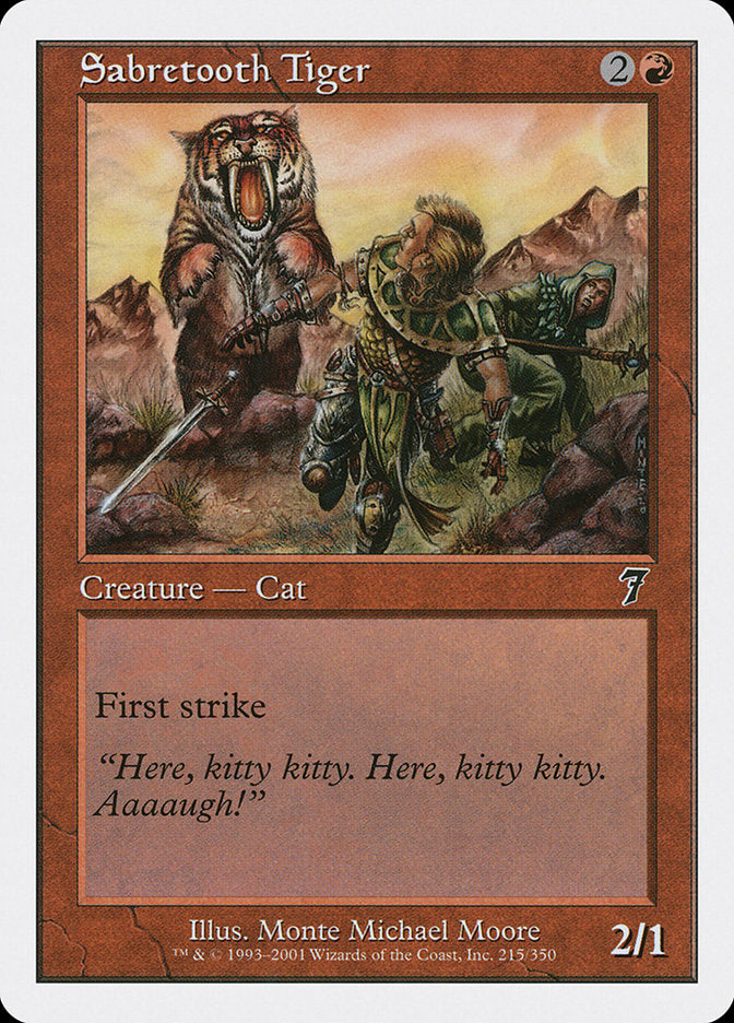 Sabretooth Tiger - [Foil] Seventh Edition (7ED)