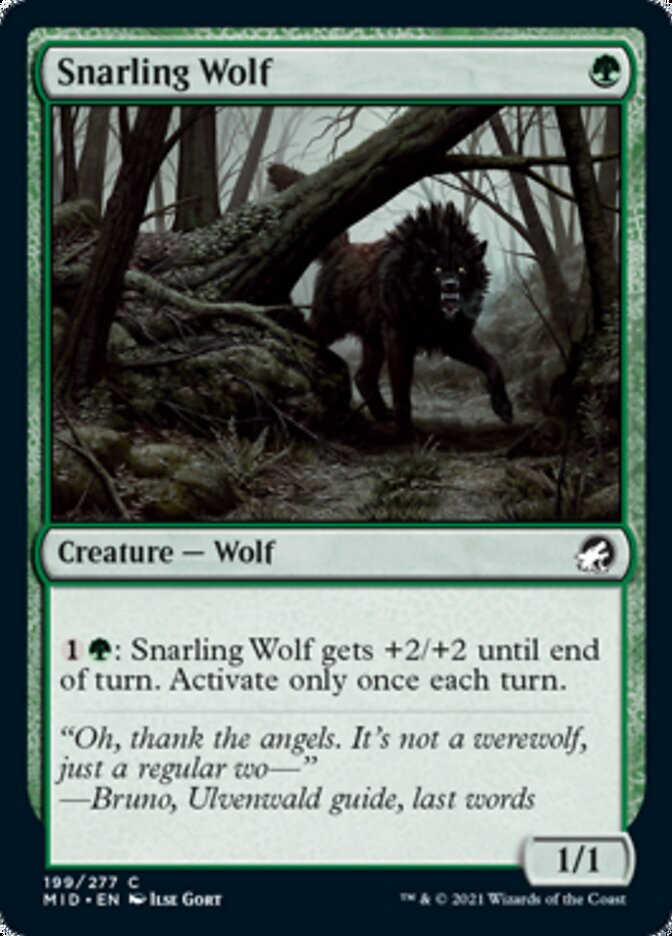 Snarling Wolf - [Foil] Innistrad: Midnight Hunt (MID)