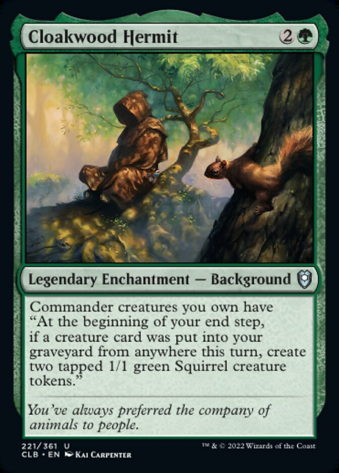 Cloakwood Hermit - Commander Legends: Battle for Baldur's Gate (CLB)