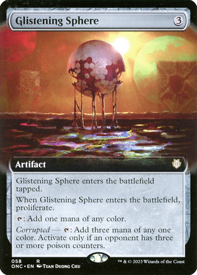Glistening Sphere - [Foil, Extended Art] Phyrexia: All Will Be One Commander (ONC)