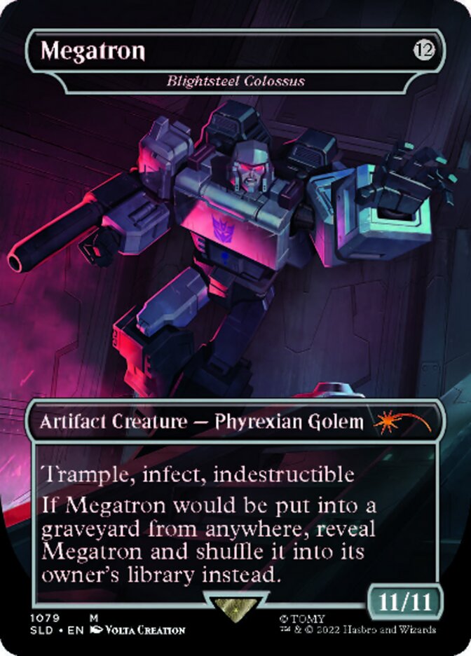 Megatron // Megatron - Blightsteel Colossus // Blightsteel Colossus - [Borderless] Secret Lair Drop (SLD)