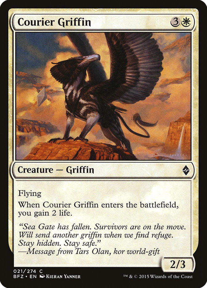 Courier Griffin - [Foil] Battle for Zendikar (BFZ)