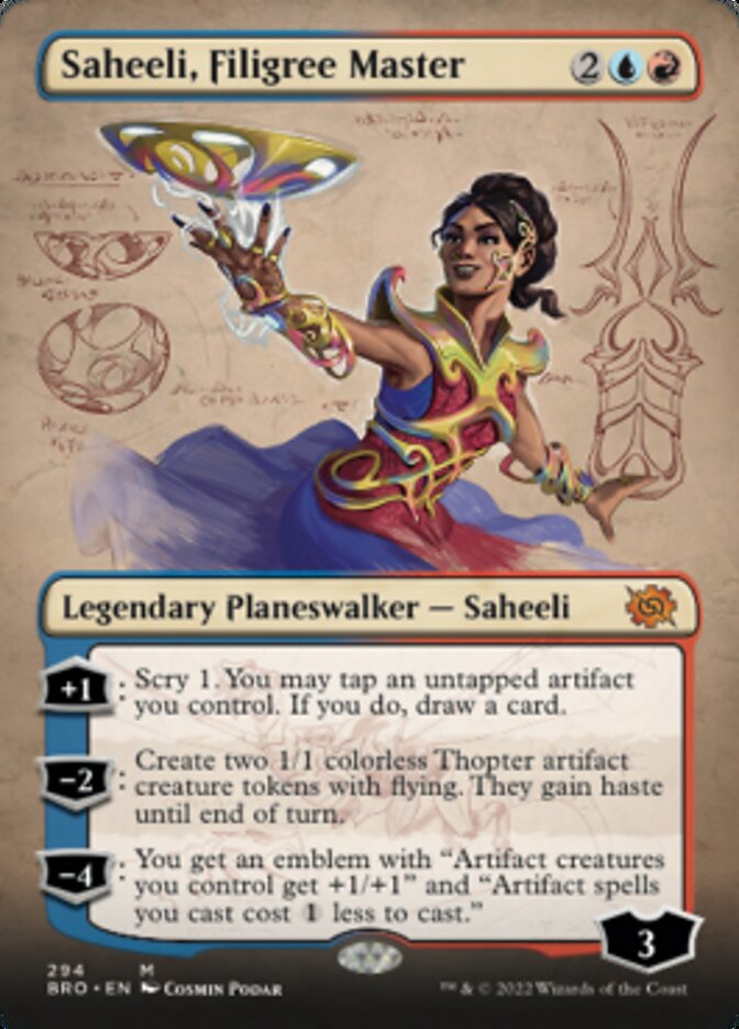 Saheeli, Filigree Master - [Foil, Borderless] The Brothers' War (BRO)