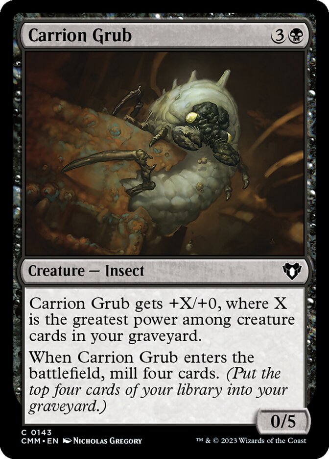 Carrion Grub - [Foil] Commander Masters (CMM)