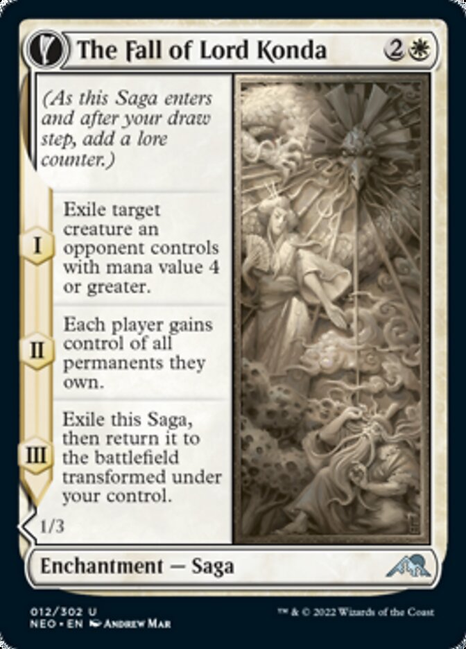 The Fall of Lord Konda // Fragment of Konda - [Foil] Kamigawa: Neon Dynasty (NEO)