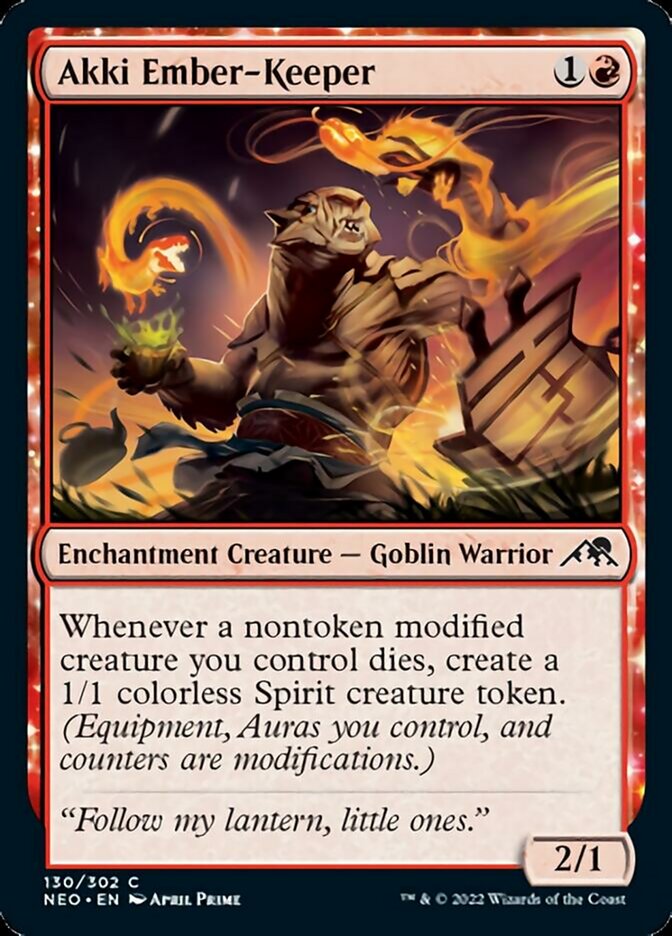 Akki Ember-Keeper - [Foil] Kamigawa: Neon Dynasty (NEO)