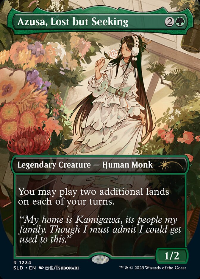 Azusa, Lost but Seeking (1234) - [Foil, Borderless] Secret Lair Drop (SLD)