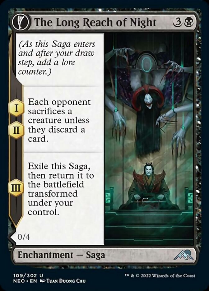 The Long Reach of Night // Animus of Night's Reach - [Foil] Kamigawa: Neon Dynasty (NEO)