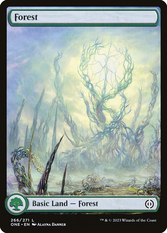 Forest (266) - [Foil, Full Art] Phyrexia: All Will Be One (ONE)